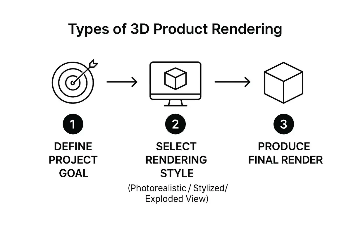 Infographic about 3d product rendering