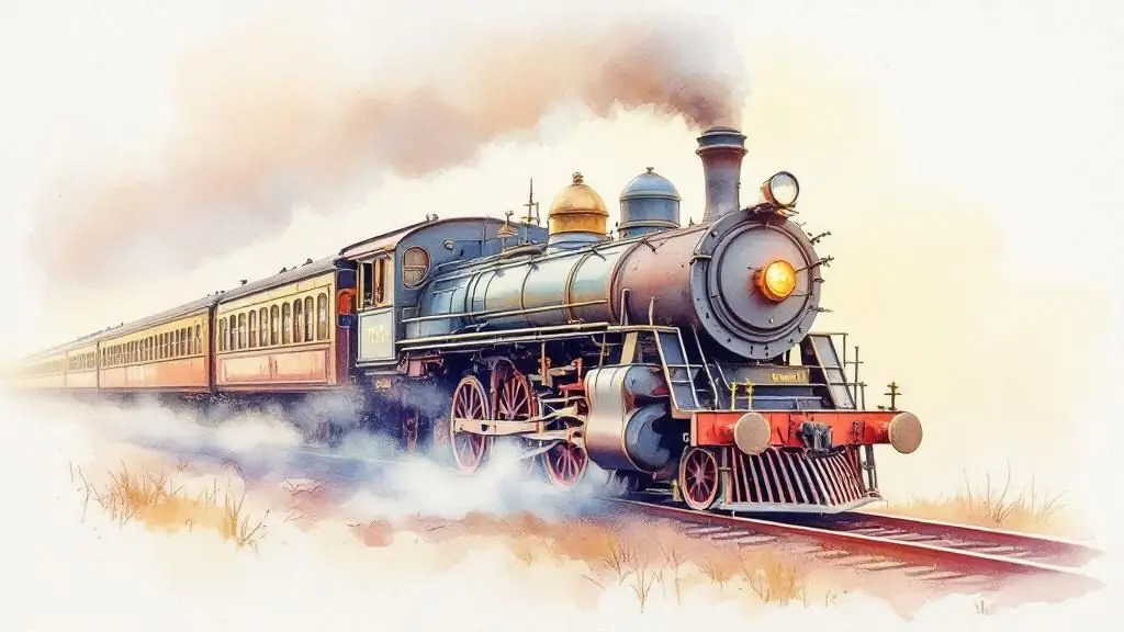 A high-quality 3D render of a futuristic, sleek silver train on a simple background.