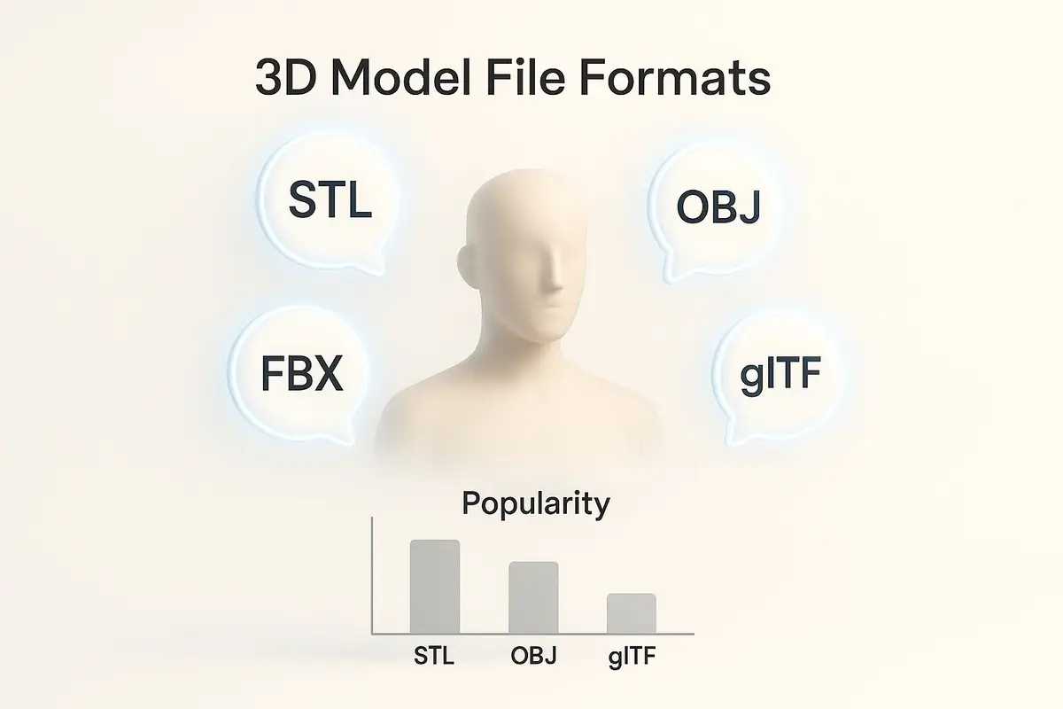 Infographic about 3d model file formats