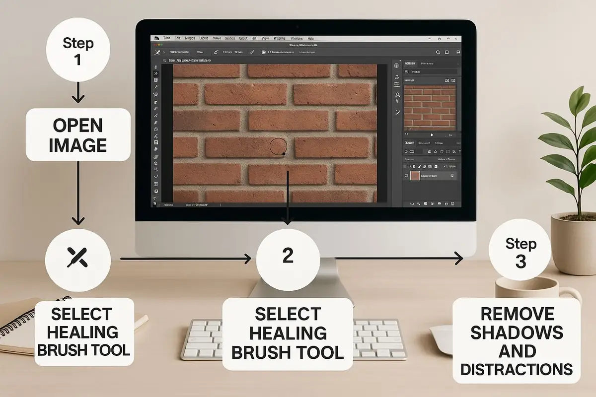 Infographic about creating seamless textures