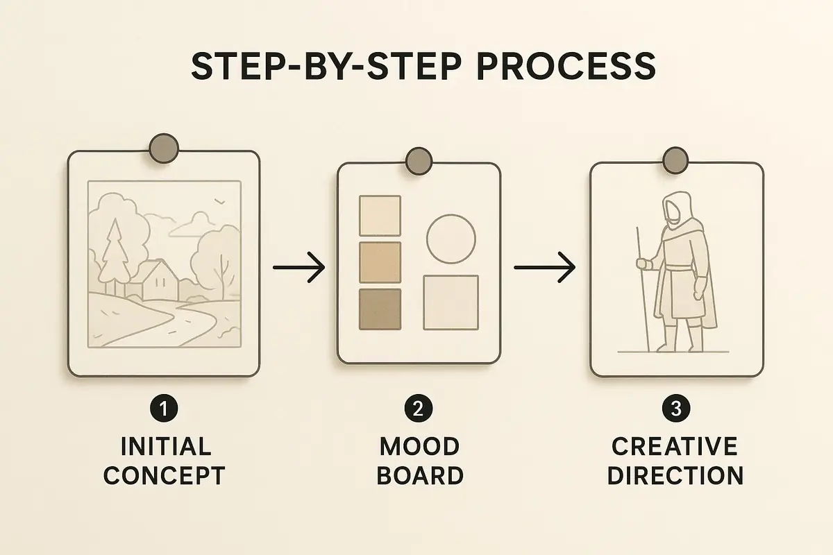 Infographic about concept art for games