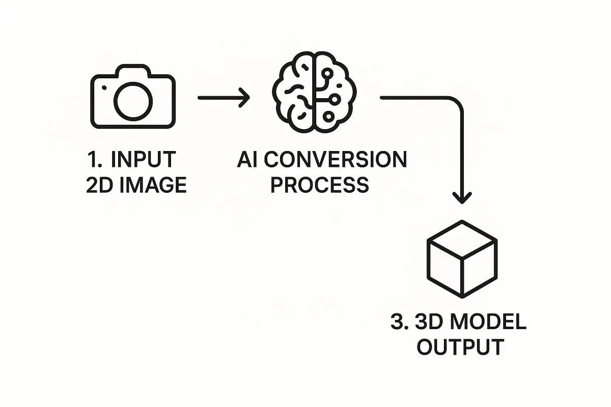 Infographic about convert picture to 3d