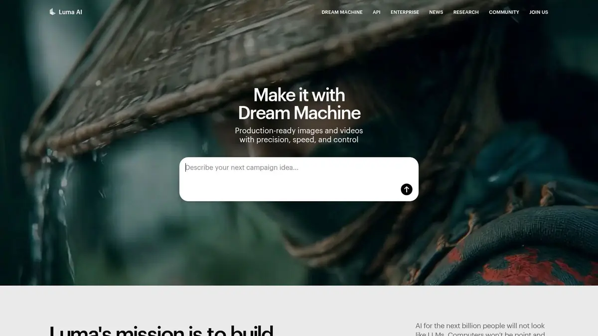 Luma AI Dream Machine