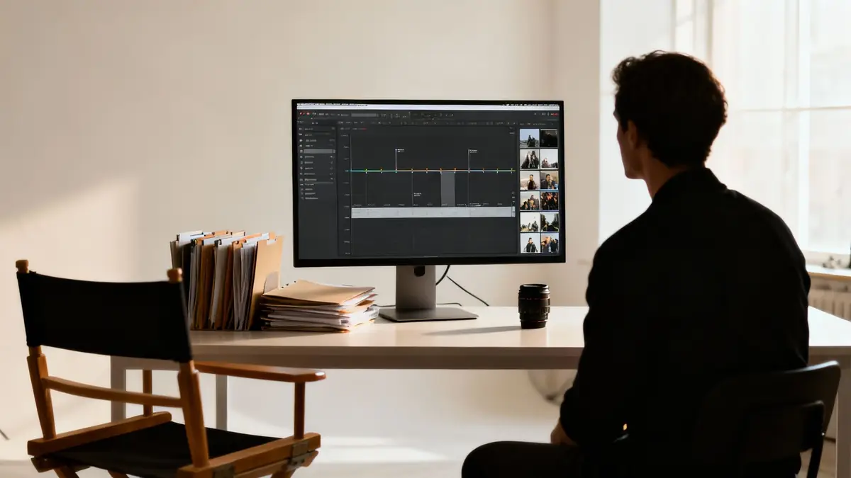 A creative team collaborating around a table, illustrating an organised workflow.