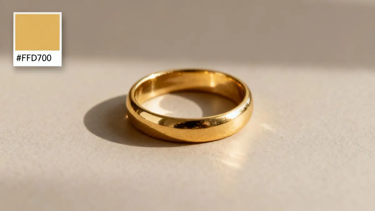Gold metallic render sample